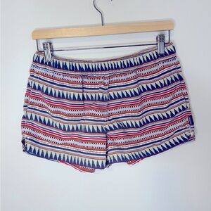 Patagonia Patterned Blue and Red Women Shorts